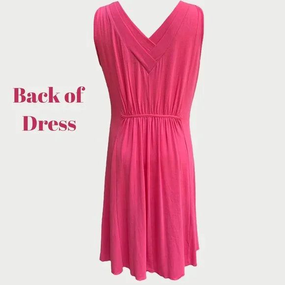 Athleta Women's SANTIAGO DRESS Coral Sleeveless Medium - Picture 4 of 5